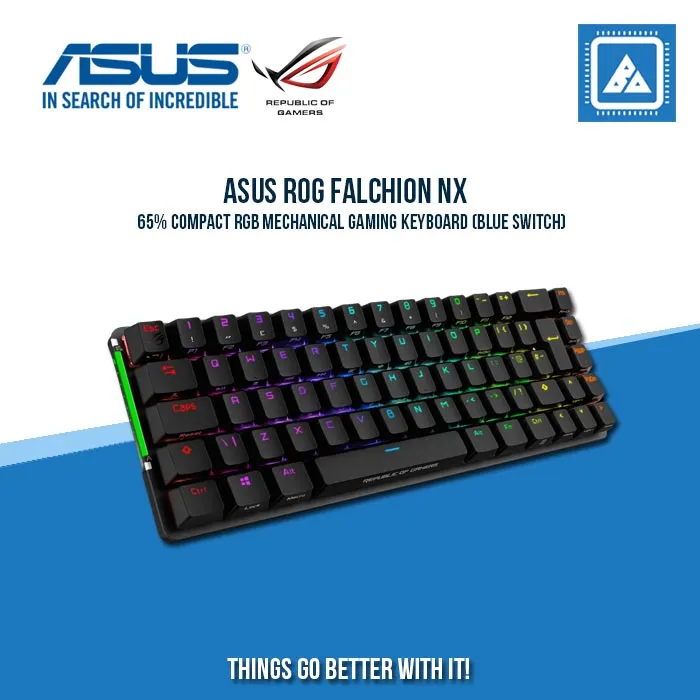 ASUS ROG FALCHION NX 65% COMPACT RGB MECHANICAL GAMING KEYBOARD (BLUE SWITCH)