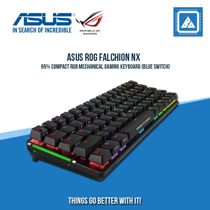 ASUS ROG FALCHION NX 65% COMPACT RGB MECHANICAL GAMING KEYBOARD (BLUE SWITCH)