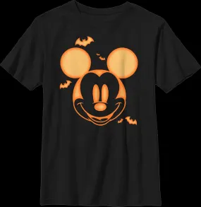 Boys Youth Mickey Mouse Jack-o'-Lantern Disney Shirt