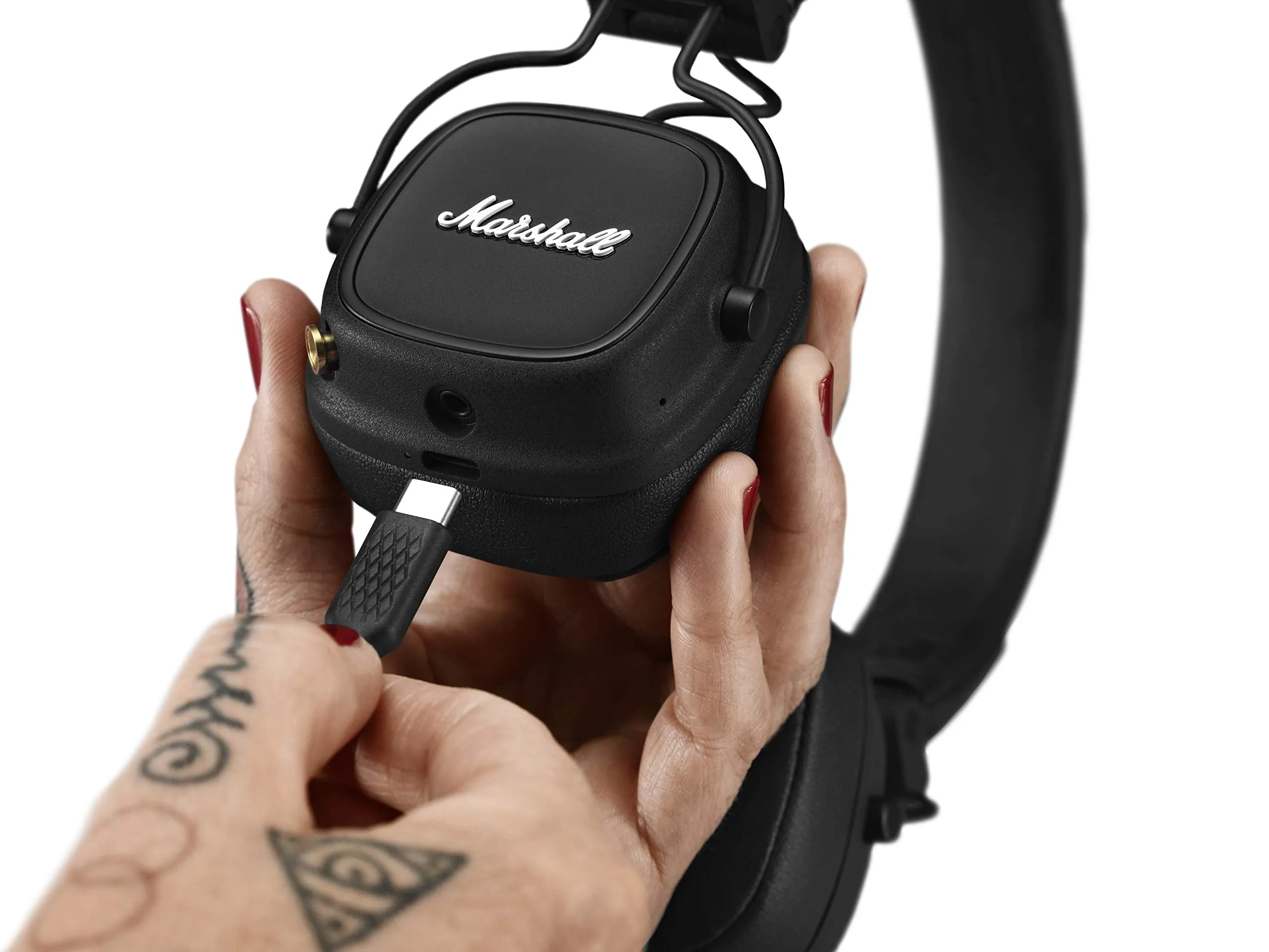 Certified Refurbished - Marshall - Major IV Bluetooth  Headphone with wireless charging - Black