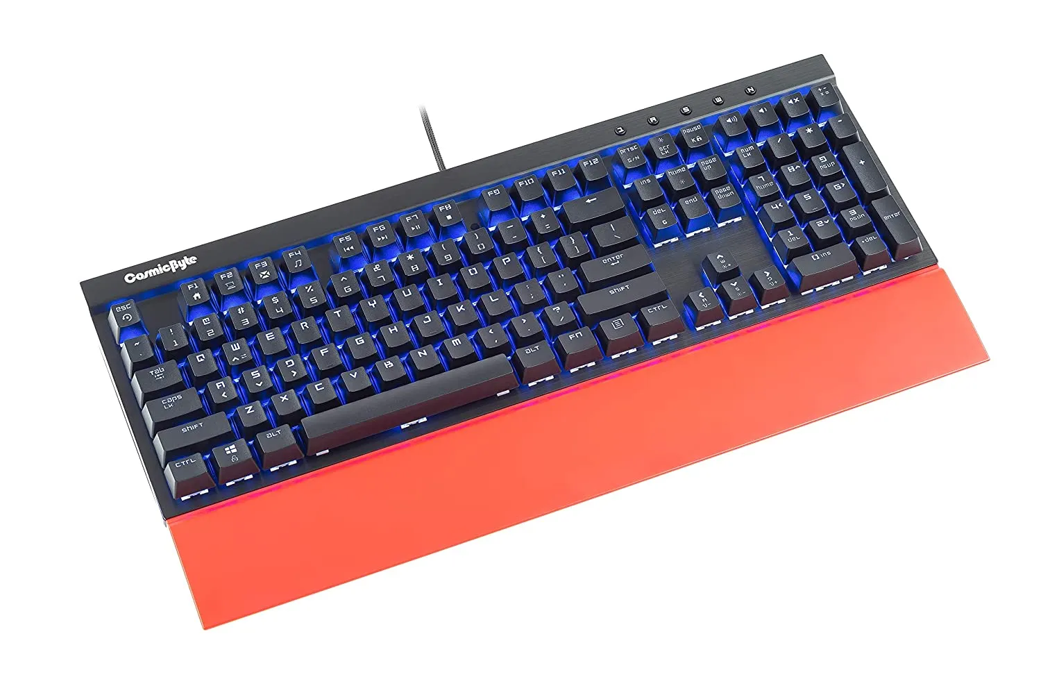 Cosmic Byte CB-GK-03 Black Eye Wired Gaming  Aluminium Mechanical Keyboard, Real RBG Backlit with Effects