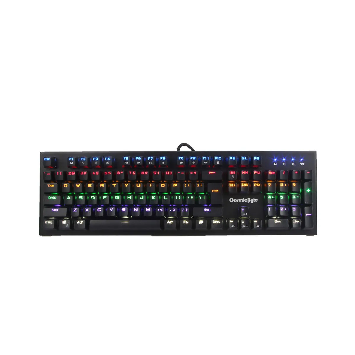 Cosmic Byte CB-GK-07 Aurora Mechanical Wired Gaming  Keyboard with Rainbow LED, Anti-Ghosting