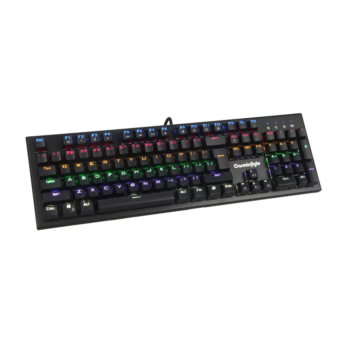 Cosmic Byte CB-GK-07 Aurora Mechanical Wired Gaming  Keyboard with Rainbow LED, Anti-Ghosting