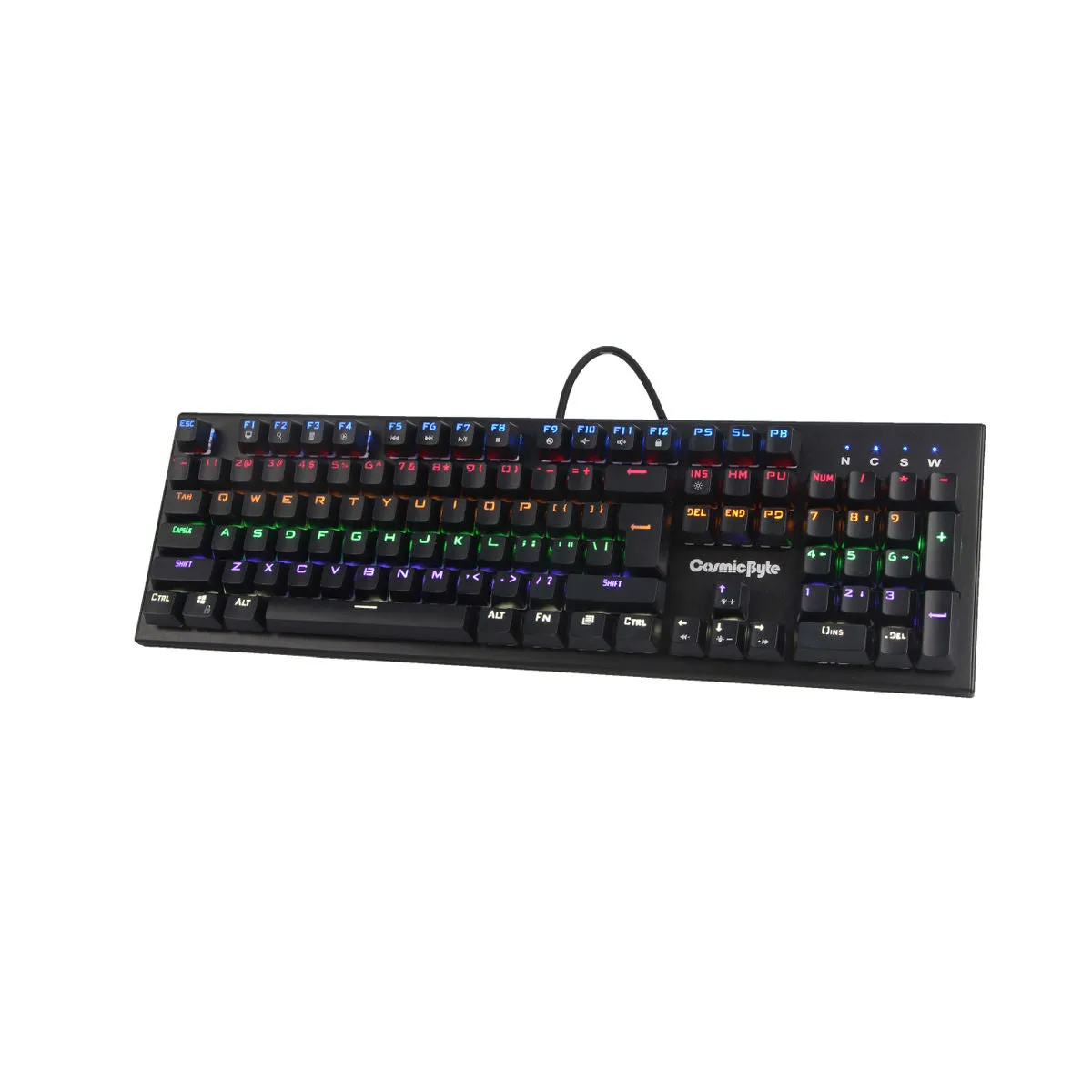 Cosmic Byte CB-GK-07 Aurora Mechanical Wired Gaming  Keyboard with Rainbow LED, Anti-Ghosting