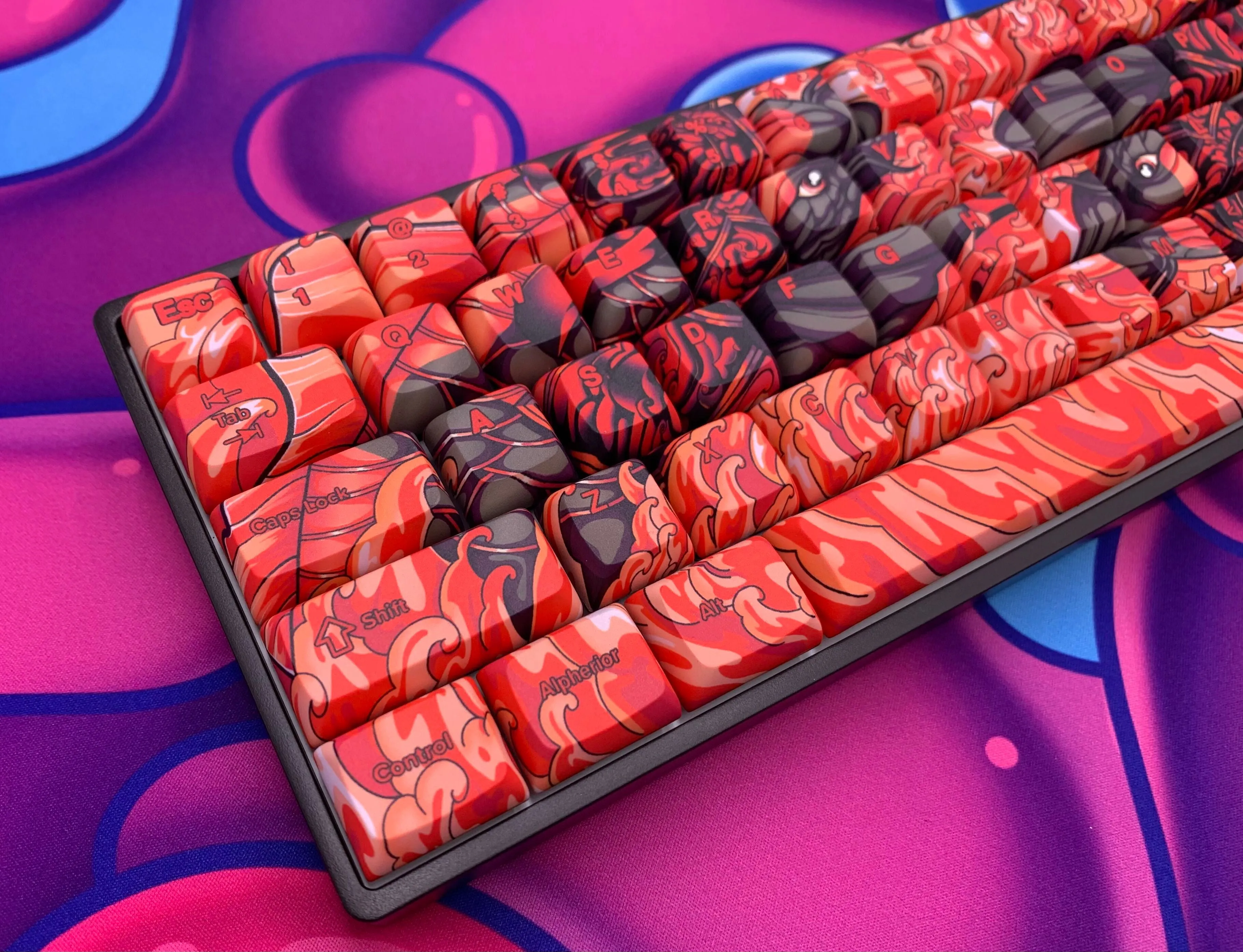 Crimson Koi Keycap Set - Alpherior Keys