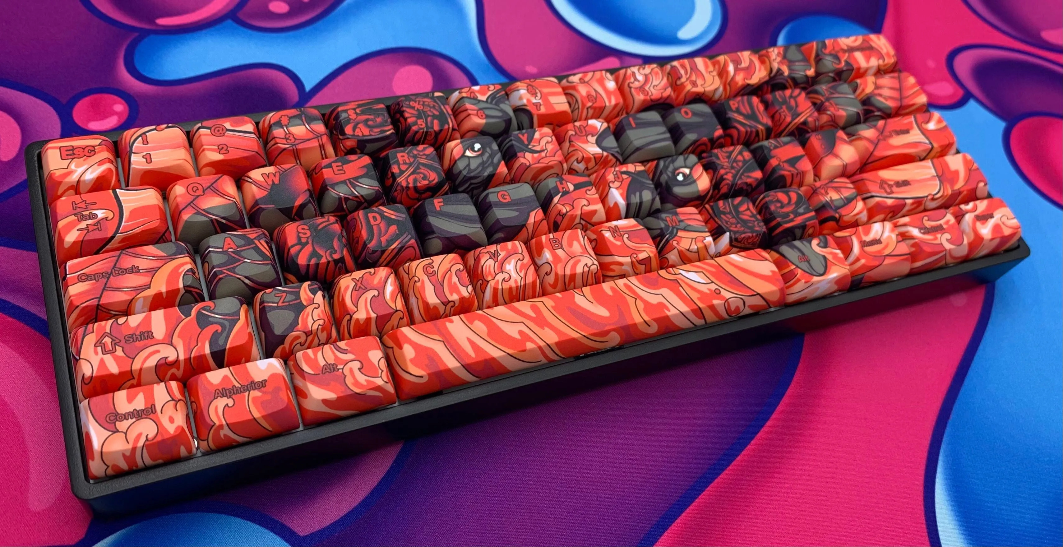 Crimson Koi Keycap Set - Alpherior Keys