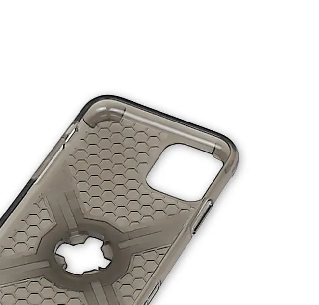 Cube-Intuitive iPhone 11/XR X-Guard, Clear Grey Bones Infinity mount Cover. (MA15-0018)