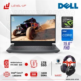 DELL Intel Core i7-13650HX, 16GB Ram, 1TB NVMe SSD, RTX 4060 8GB, 15.6" FHD 120Hz, Win 11 Home Shadow Grey Gaming Laptop - G5530-7388GRY