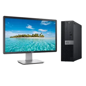 Dell OptiPlex 5060, SFF Bundled with 24" Monitor, Intel Core i5-8500, 3.0 GHz, 8GB RAM, 256GB SSD, Windows 10 Pro - Grade A Refurbished