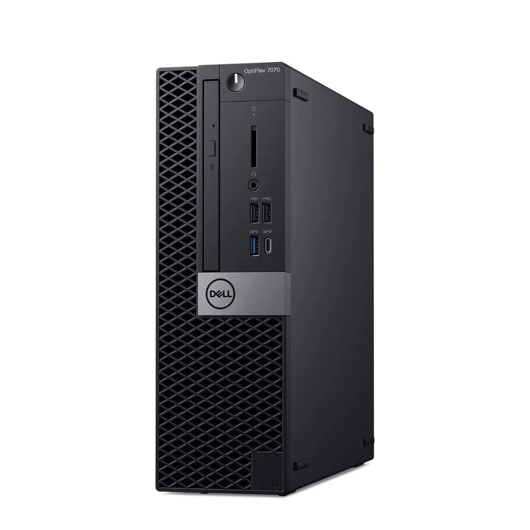 Dell OptiPlex 7070, SFF bundled with a Dell 22" LCD Monitor, Intel Core i5-9500, 3.0GHz, 16GB RAM, 512GB SSD, DVD-RW, Windows 10 Pro - Grade A Refurbished