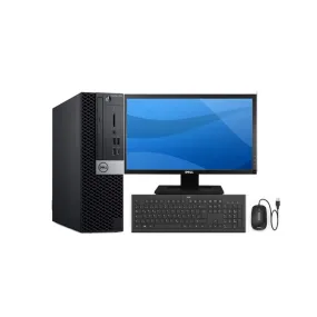 Dell OptiPlex 7070, SFF bundled with a Dell 22" LCD Monitor, Intel Core i5-9500, 3.0GHz, 16GB RAM, 512GB SSD, DVD-RW, Windows 10 Pro - Grade A Refurbished