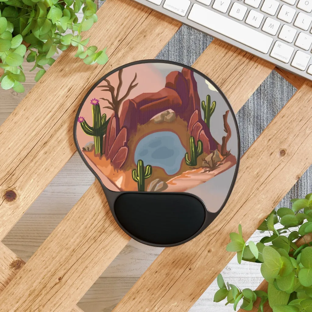 Desert Mouse Pad With Wrist Rest