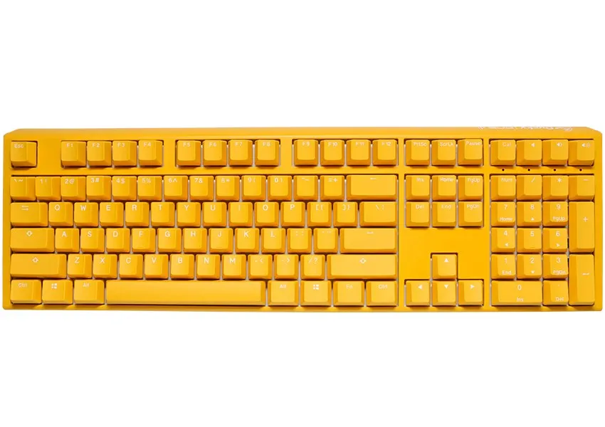 Ducky One 3 Yellow Gaming Keyboard, Rgb Led - Mx-Silent-Red (Us)