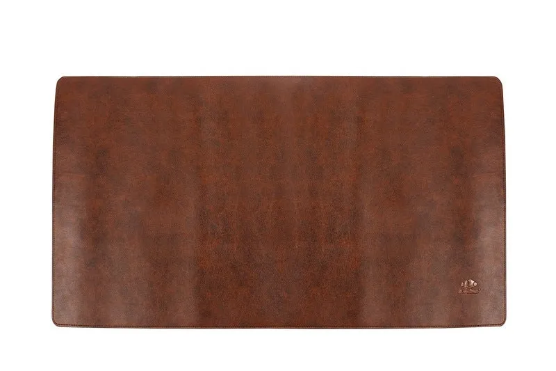 Extended Faux Leather Desk Mat Mouse Pad - Non-Slip Design | 78 cm x 45 cm | Tan