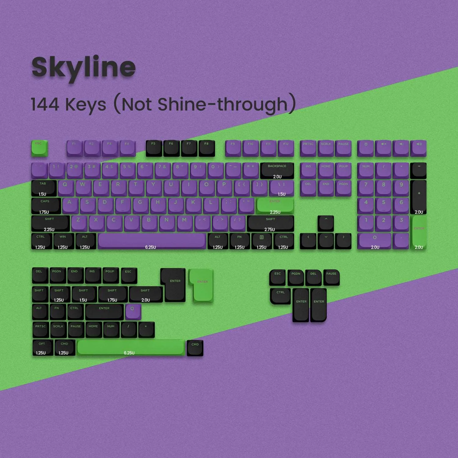 [Extra Stock] XVX Skyline Low Profile Double-Shot Keycap Set