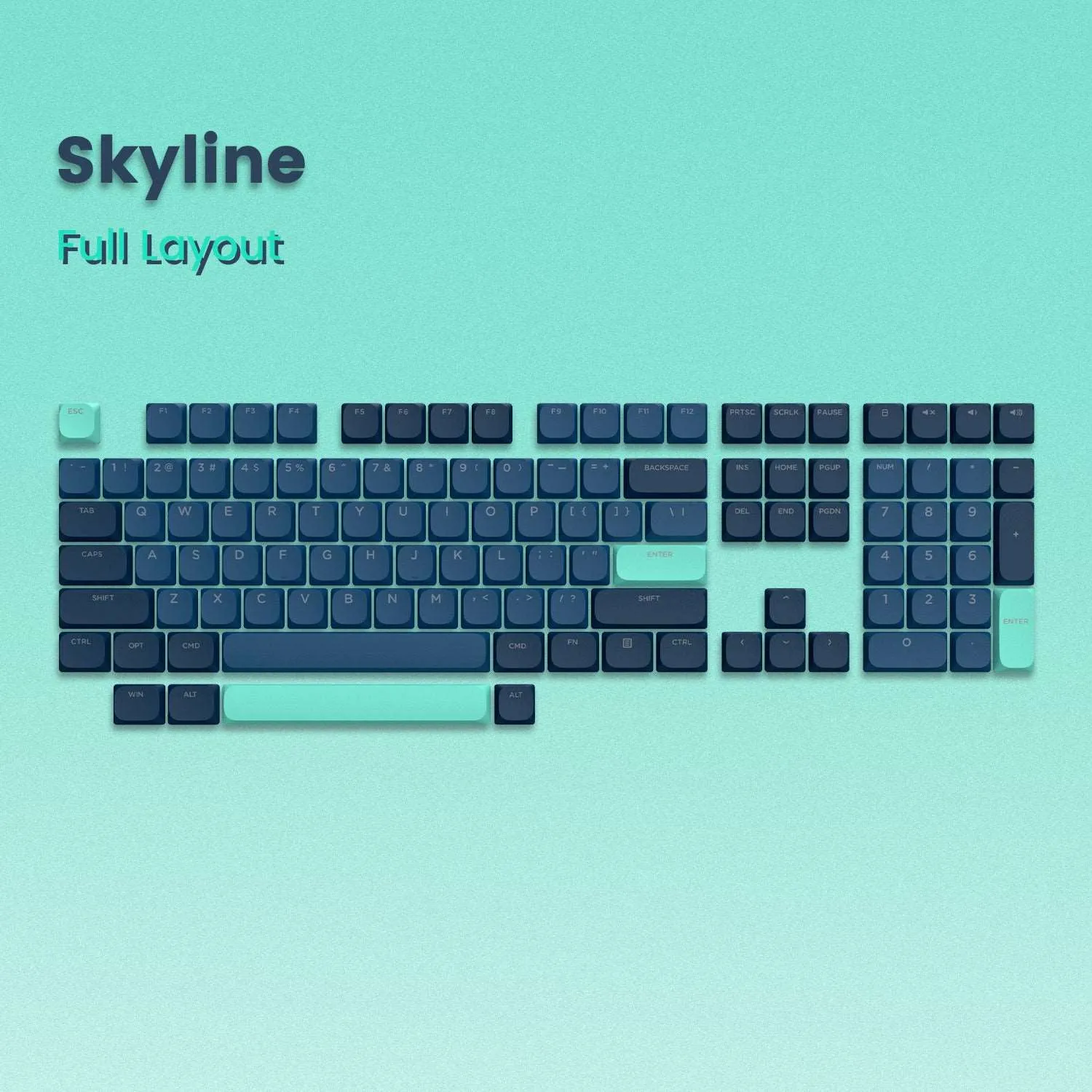 [Extra Stock] XVX Skyline Low Profile Double-Shot Keycap Set