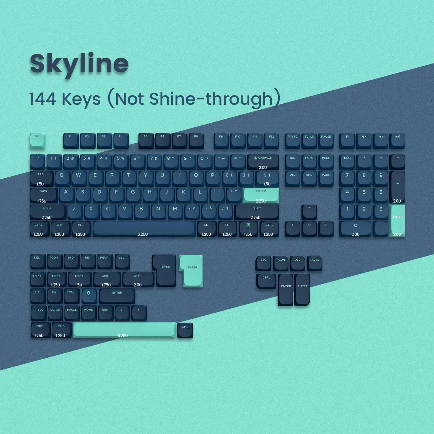 [Extra Stock] XVX Skyline Low Profile Double-Shot Keycap Set