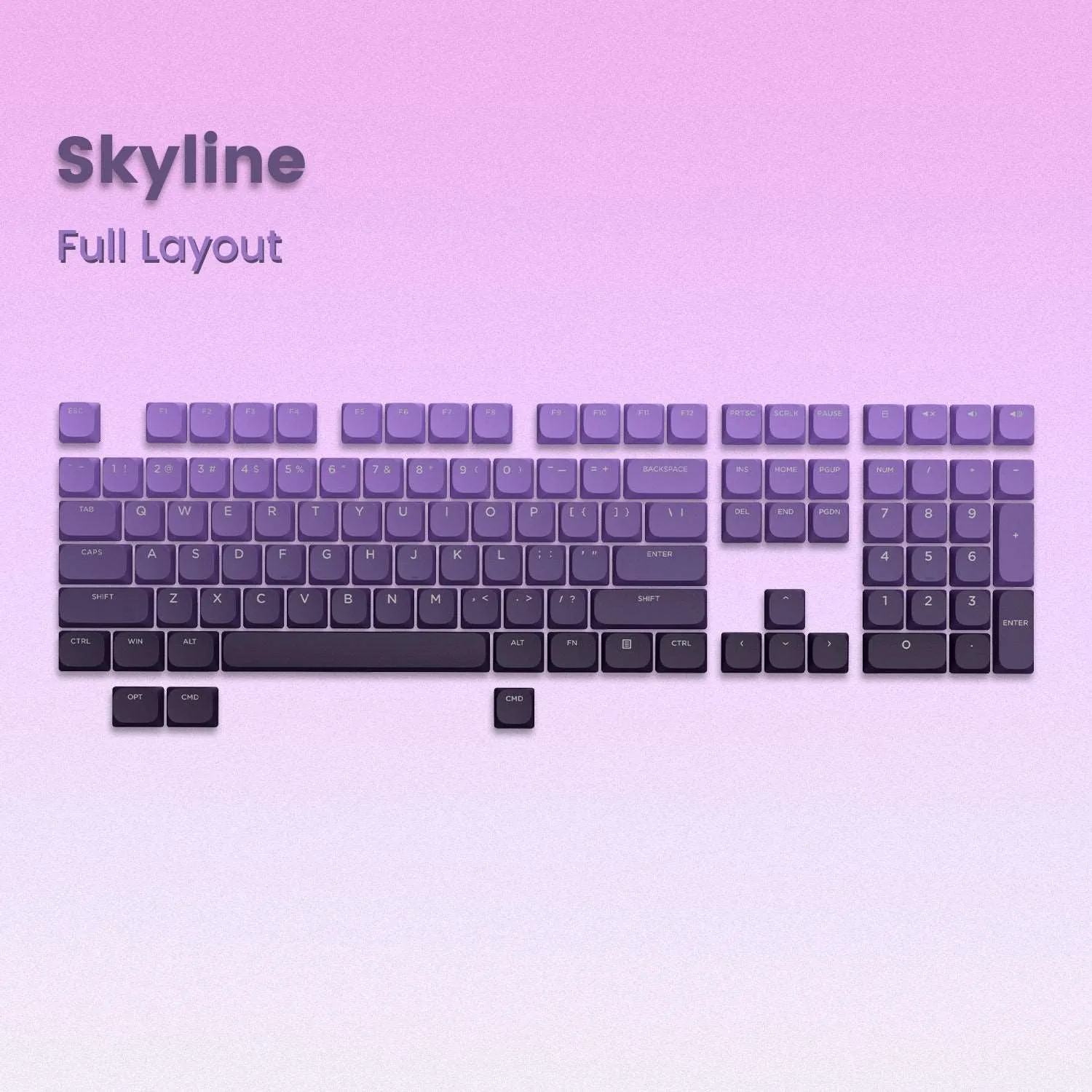 [Extra Stock] XVX Skyline Low Profile Double-Shot Keycap Set