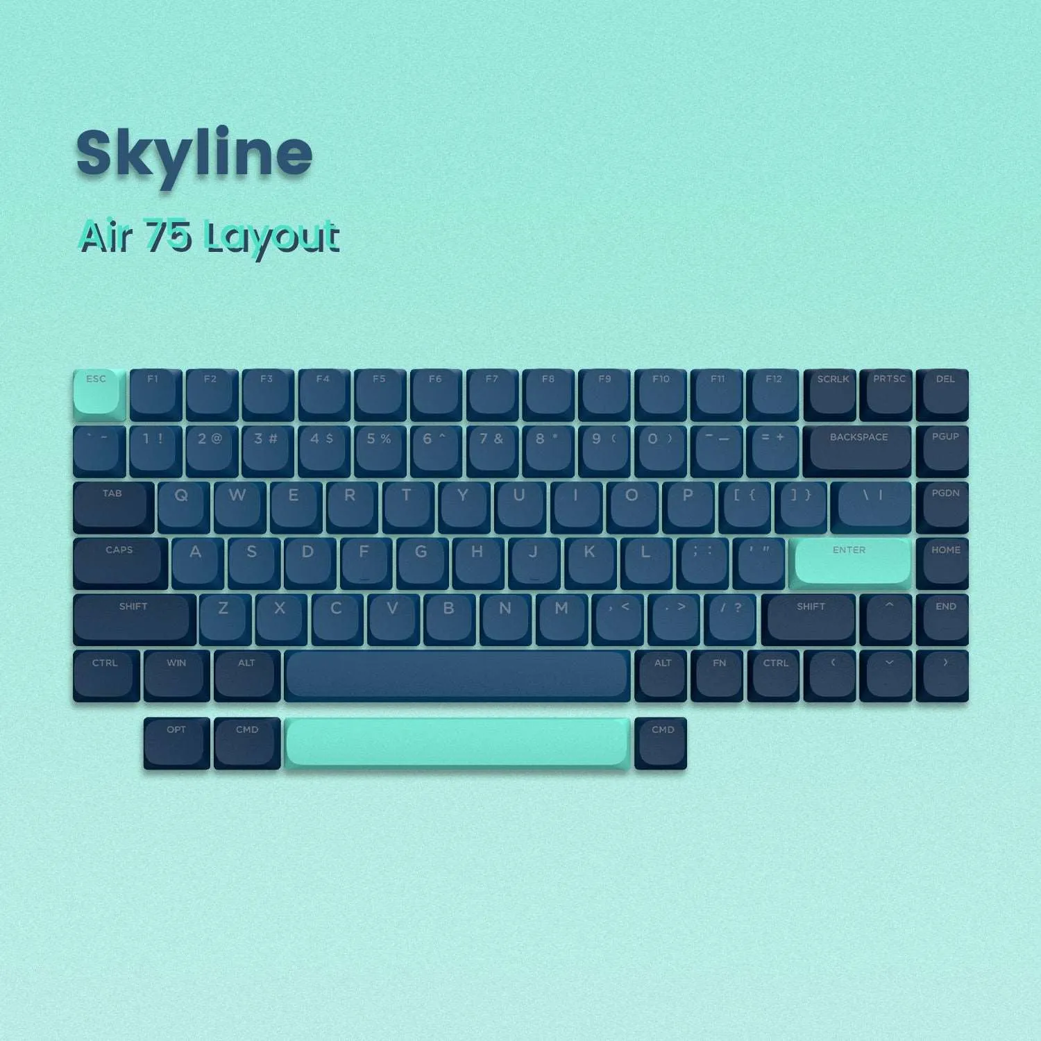 [Extra Stock] XVX Skyline Low Profile Double-Shot Keycap Set