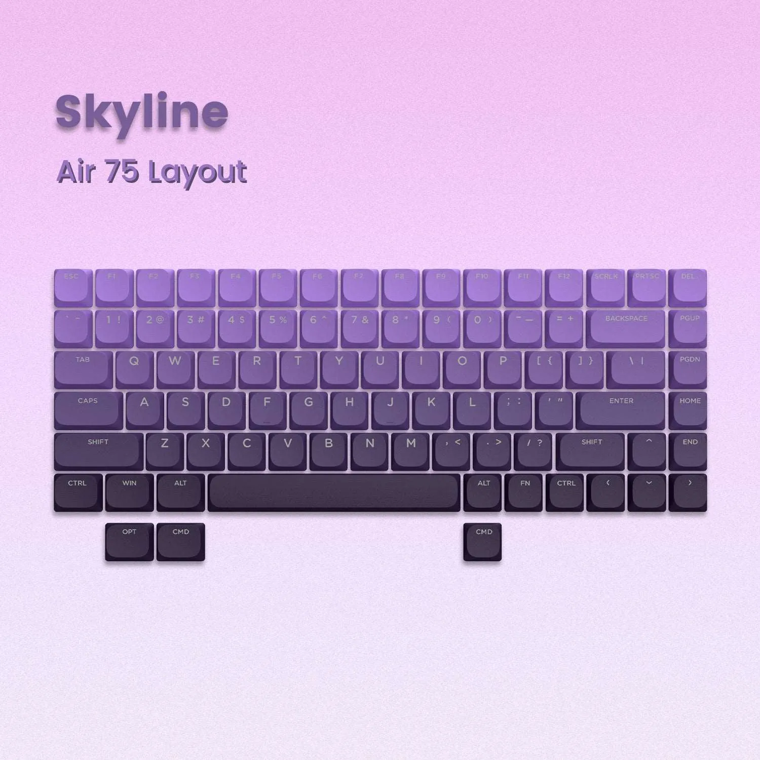 [Extra Stock] XVX Skyline Low Profile Double-Shot Keycap Set