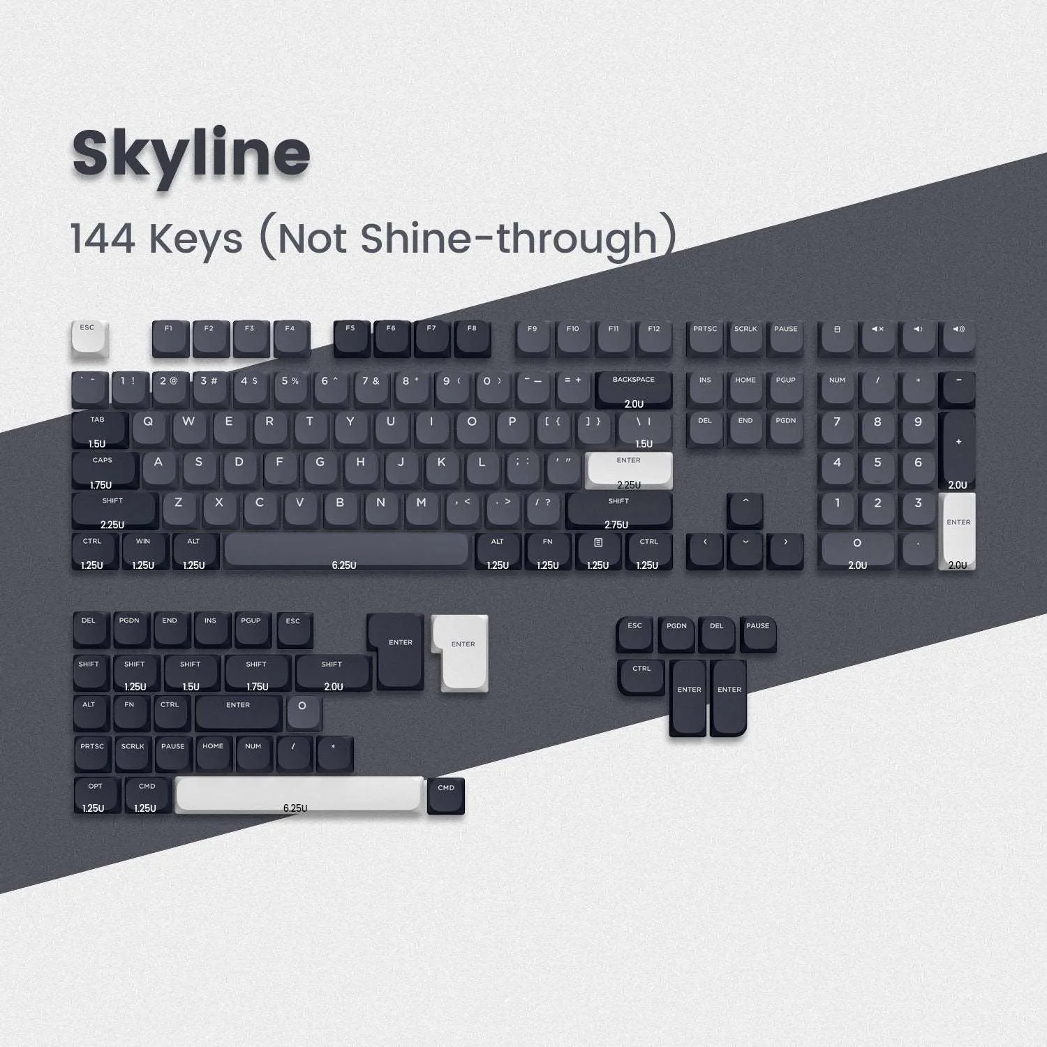 [Extra Stock] XVX Skyline Low Profile Double-Shot Keycap Set