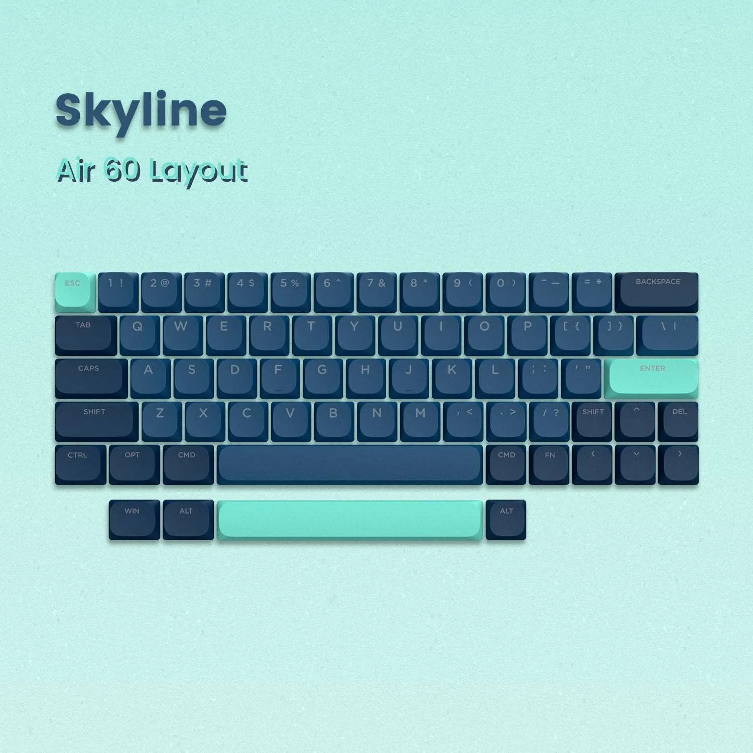 [Extra Stock] XVX Skyline Low Profile Double-Shot Keycap Set