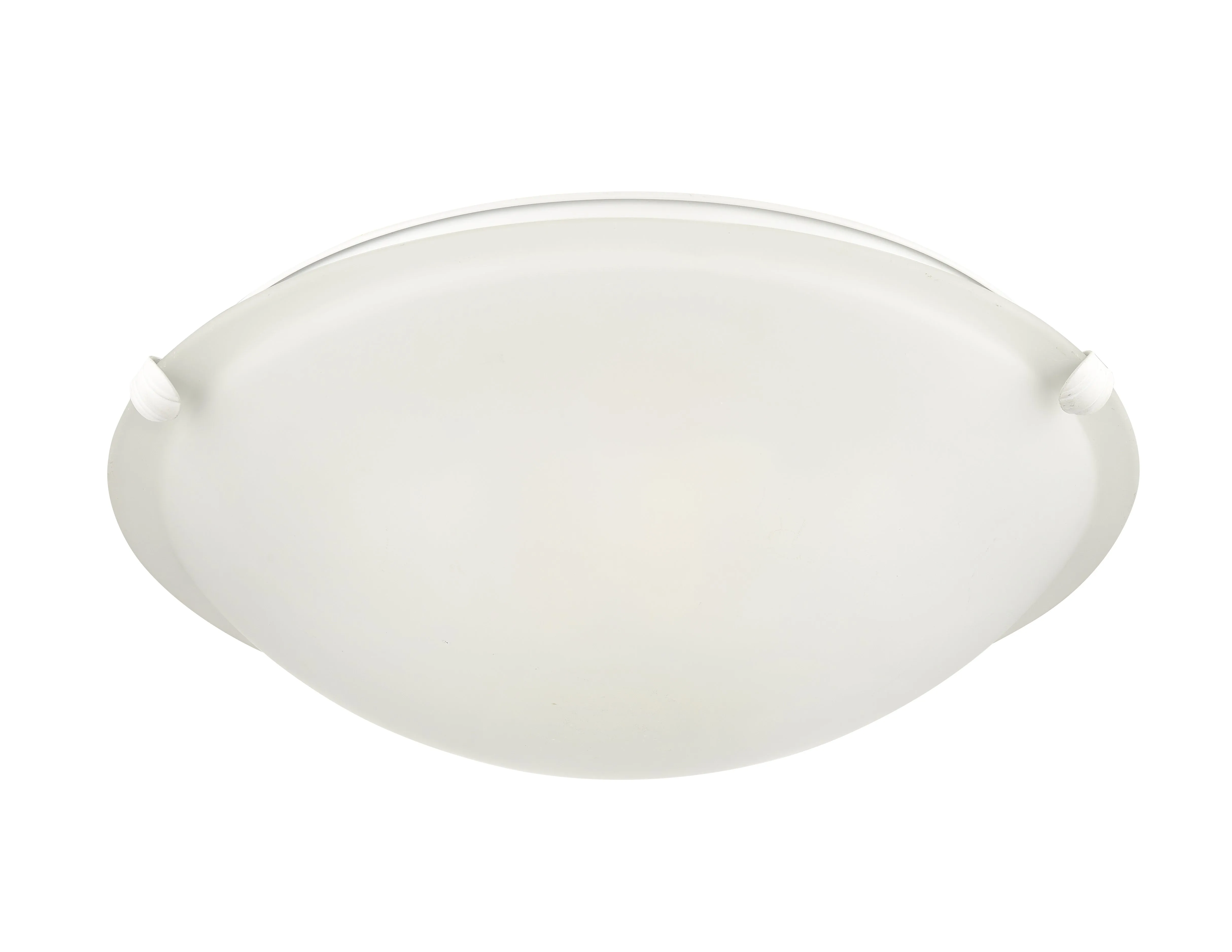 Flush Mount Fixture - Matte White - Frosted Glass - 16in. Diameter - E26 Medium Base