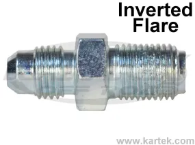 Fragola AN -4 Male To 1/2"-20 Thread Inverted Flare Male Steel Straight Brake Adapter Fittings