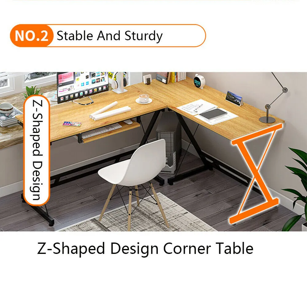 Gaming Computer Desk with Keyboard Tray