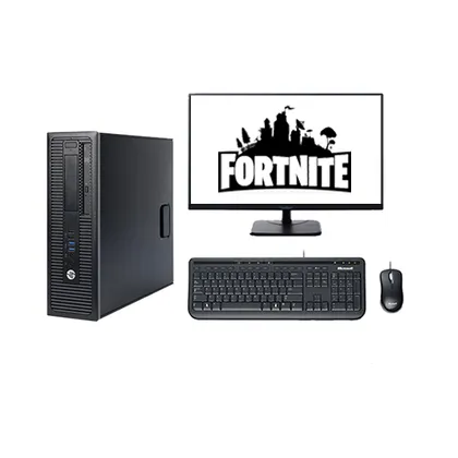 Gaming Plus HP EliteDesk 800 G1 Desktop PC i5 Turbo boost upto 3.6 GHz 8GB RAM 240GB SSD NVIDIA GT 1030 2GB Windows 10 Home 22" Monitor Refurbished