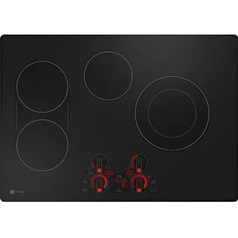 GE Profile 30-inch Built-in Electric Cooktop With Wi-Fi PEP7030DTBB