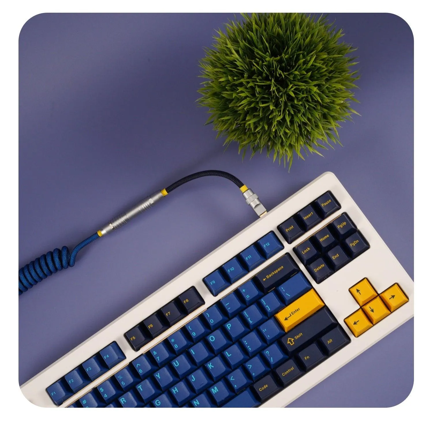 GeekCable Dark Blue Manual Customized Mechanical Keyboard Cable