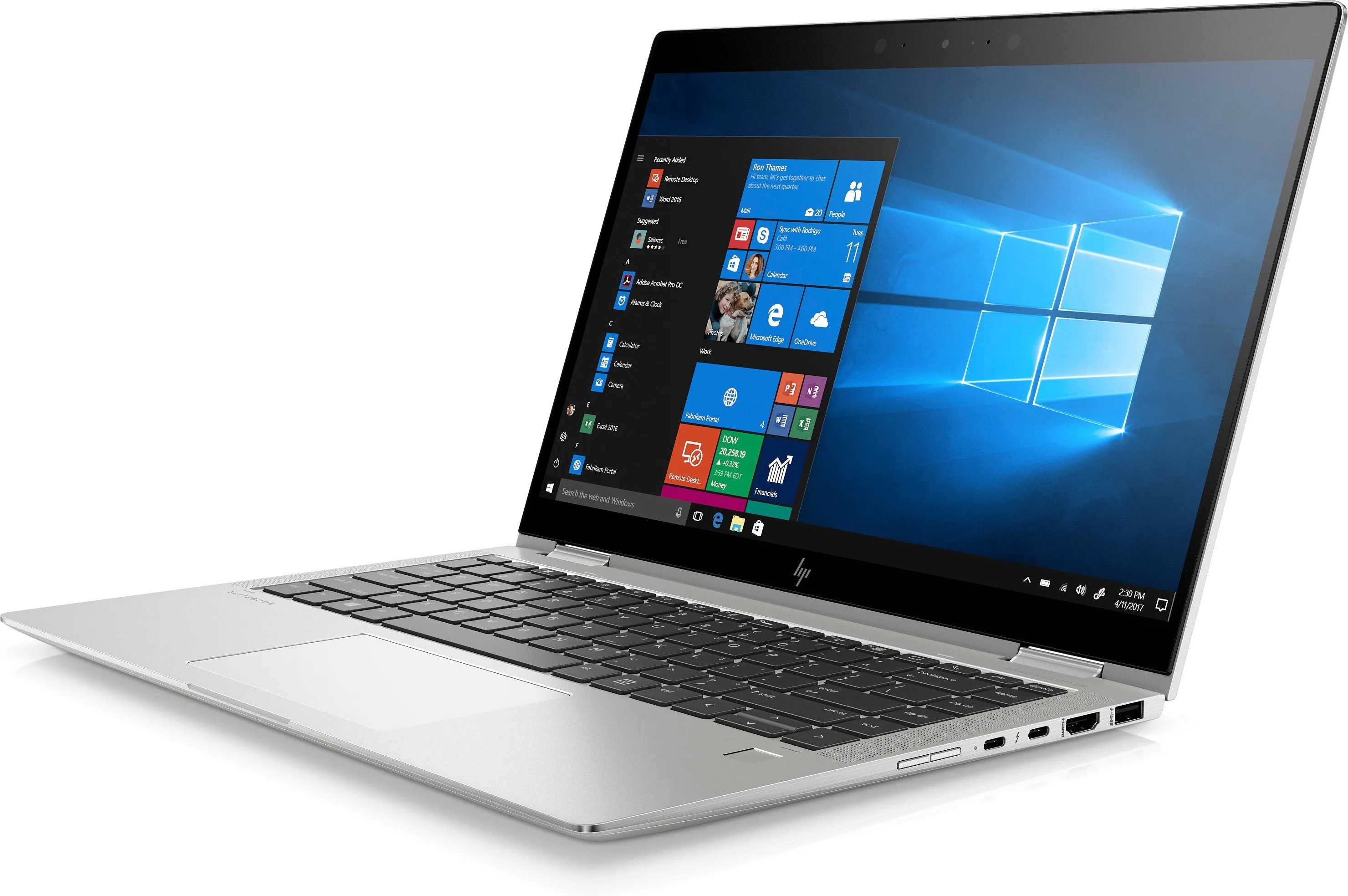 HP EliteBook X360 1040-G6 14" FHD (Touchscreen) Convertible Notebook PC, Intel Core i7-8665U, 1.80GHz, 16GB RAM, 256GB SSD, Windows 10 Pro 64-Bit - 7XF67UT#ABA