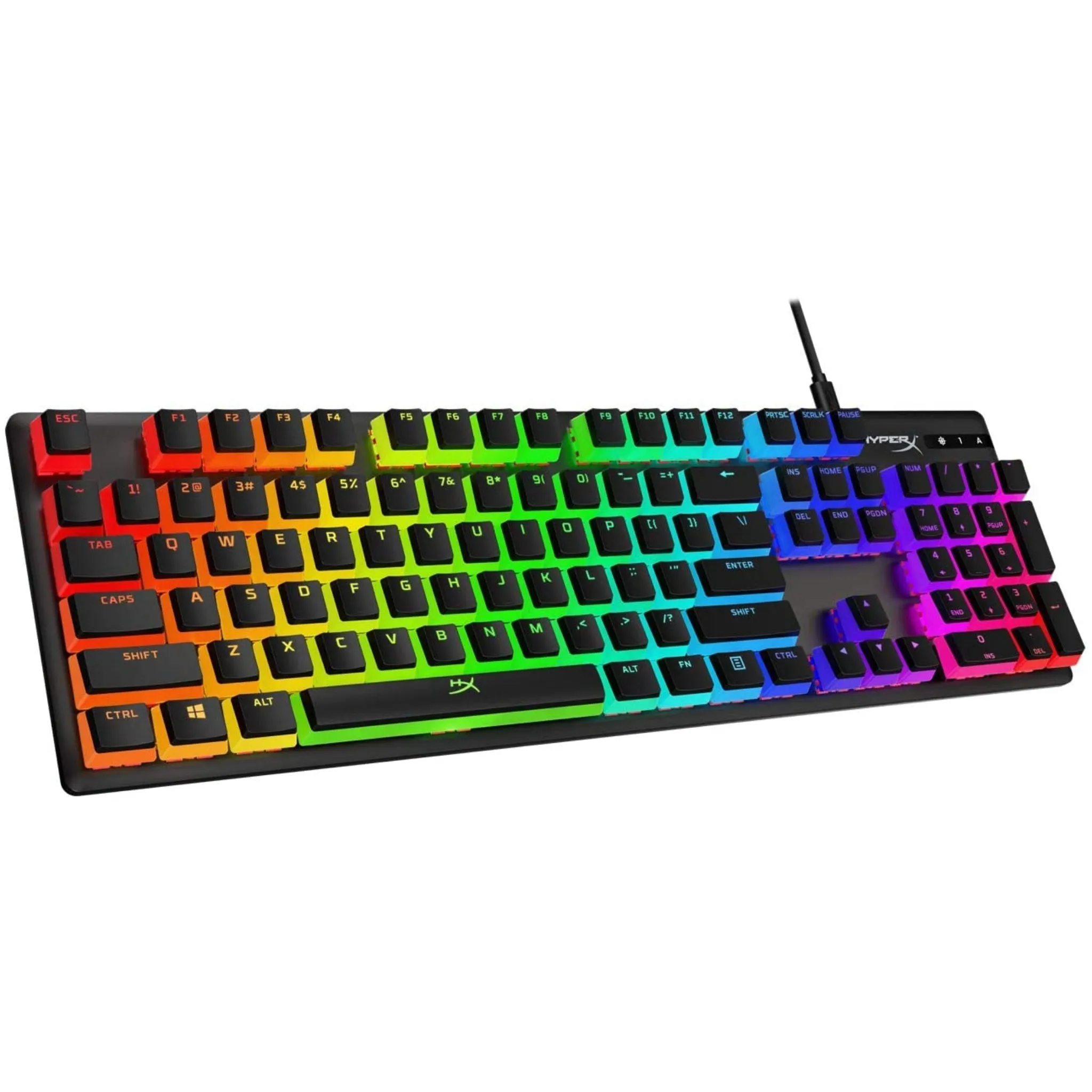 HyperX Pudding Keycaps - Double Shot PBT Keycap Full Key Set Black