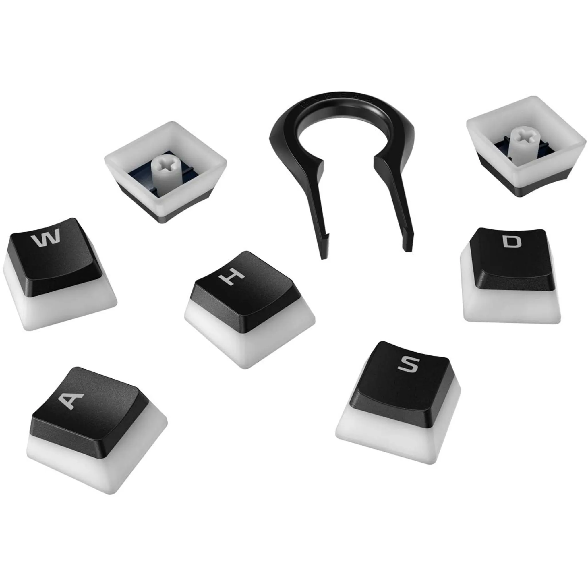 HyperX Pudding Keycaps - Double Shot PBT Keycap Full Key Set Black