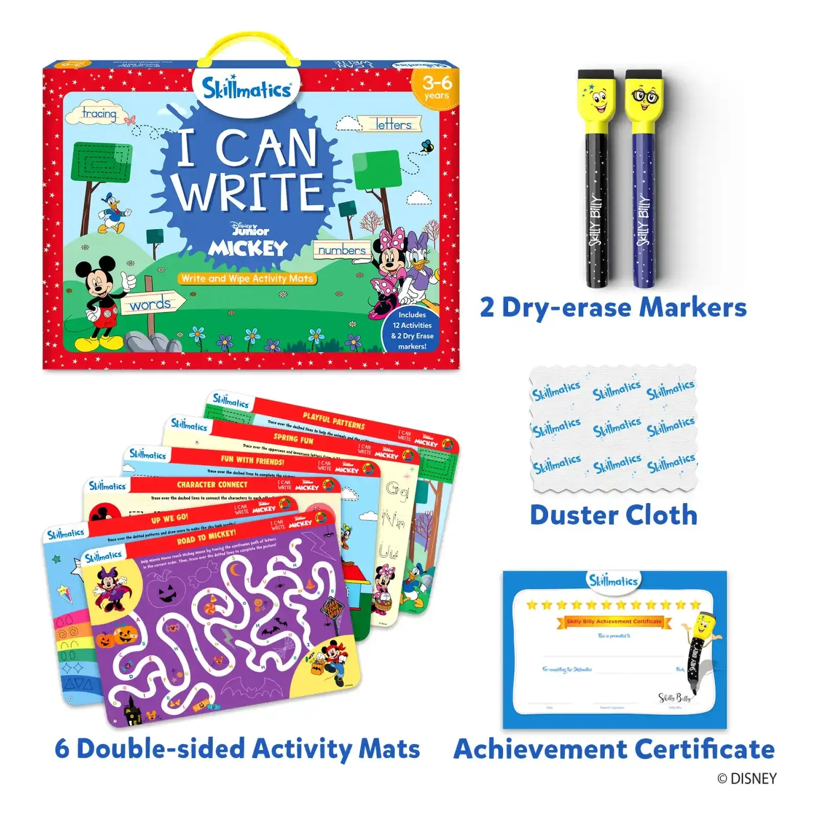 I Can Write Disney Junior Mickey Mouse | Reusable Activity Mats (ages 3-6)