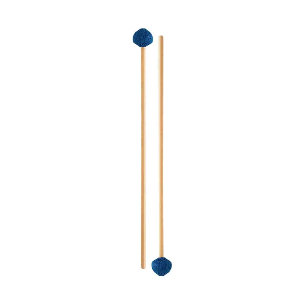 Innovative Percussion F5.5 Medium Vibraphone Mallets - Blue Cord Rattan