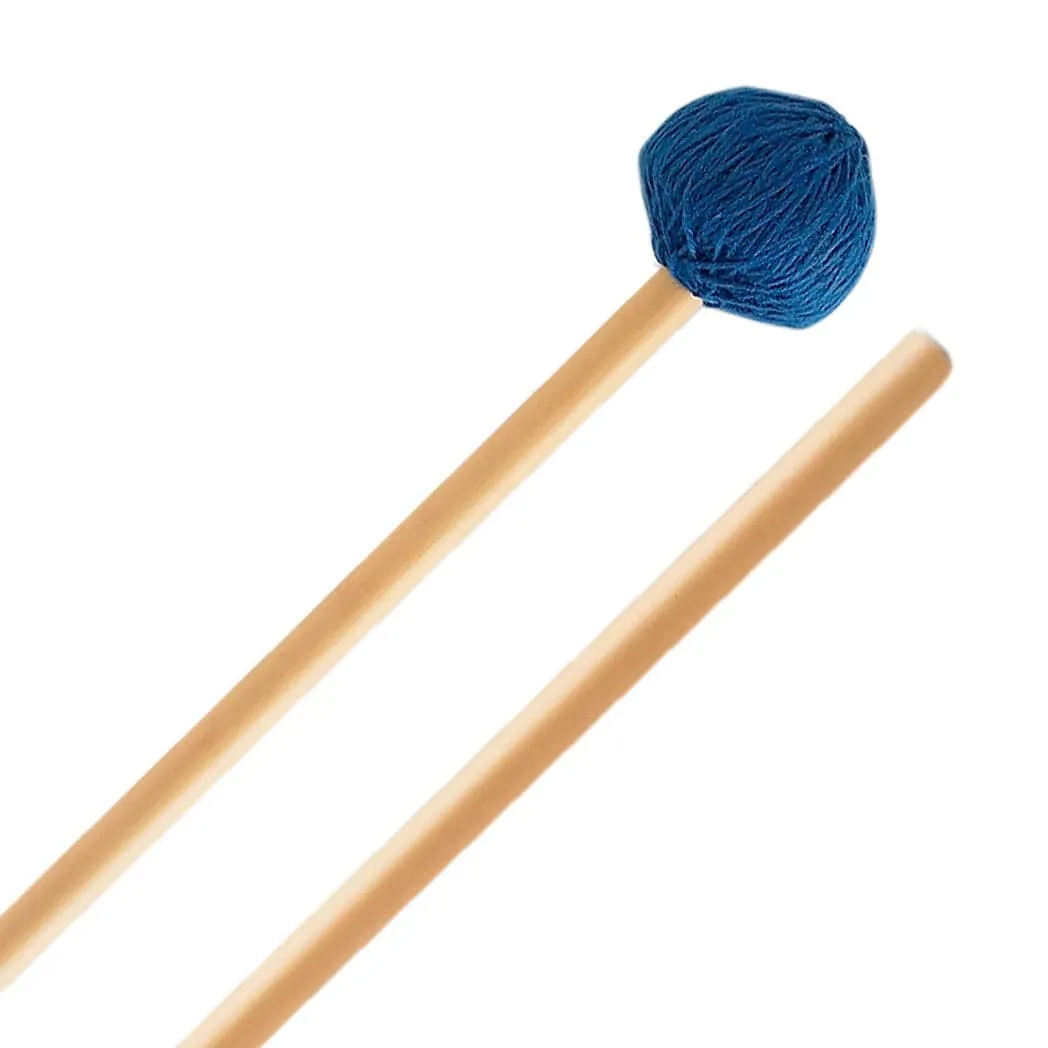 Innovative Percussion F5.5 Medium Vibraphone Mallets - Blue Cord Rattan