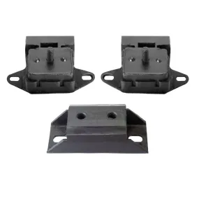 Interlocking Motor Transmission Mounts 3Pc for Jeep CJ5 CJ7 3.8L 4.2L 1976-1986