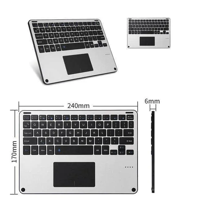 iPad Pro 11 2020 Bluetooth Touchpad Keyboard Pencil Holder Metal Panel Keyboard Case