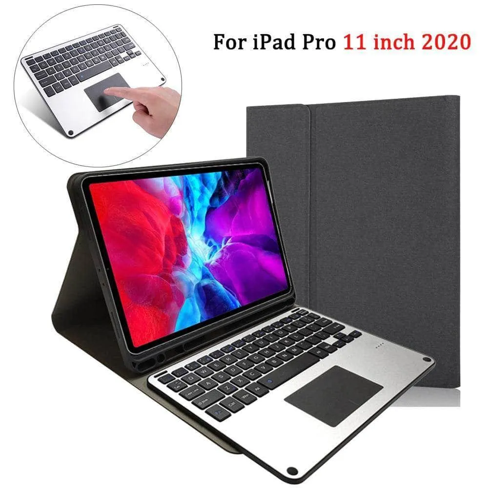 iPad Pro 11 2020 Bluetooth Touchpad Keyboard Pencil Holder Metal Panel Keyboard Case