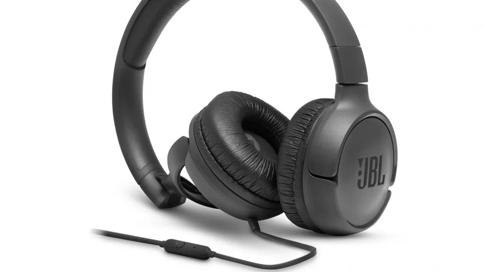 JBL T500 Wired On Ear Headphones Black 4306352