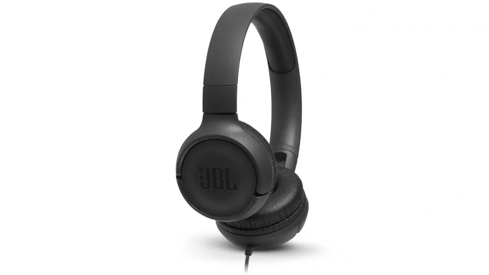 JBL T500 Wired On Ear Headphones Black 4306352