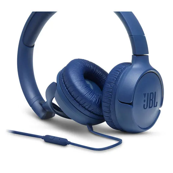 JBL T500 Wired On Ear Headphones Blue 4306353