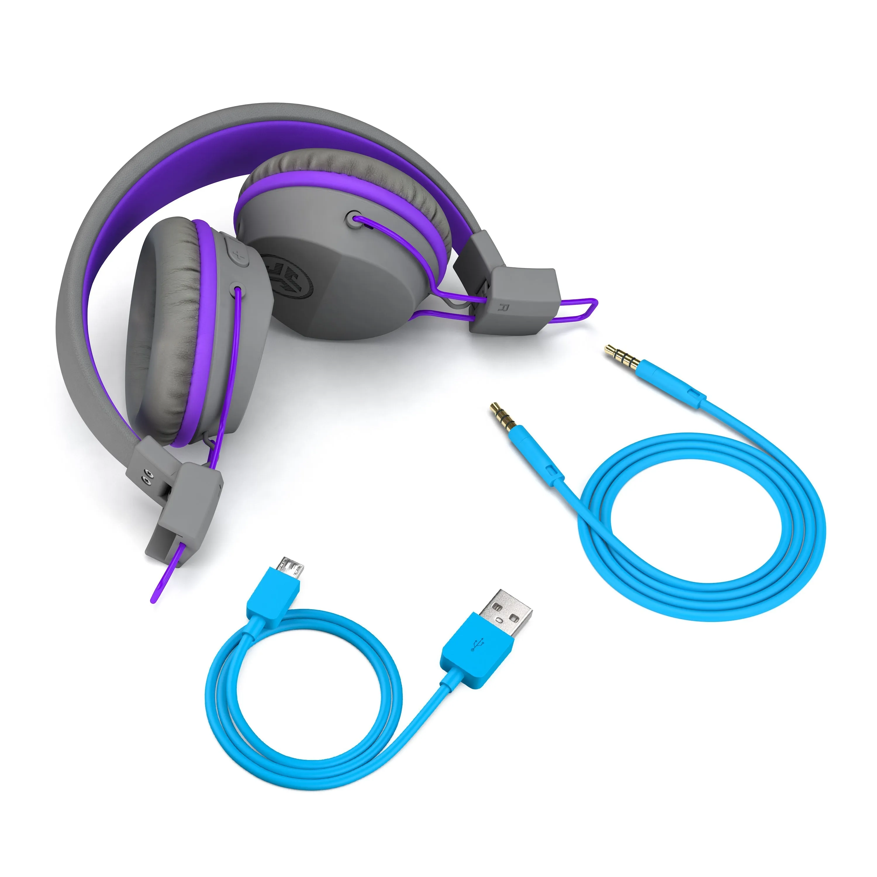 JBuddies Studio Wireless Kids Headphones Graphite/Purple