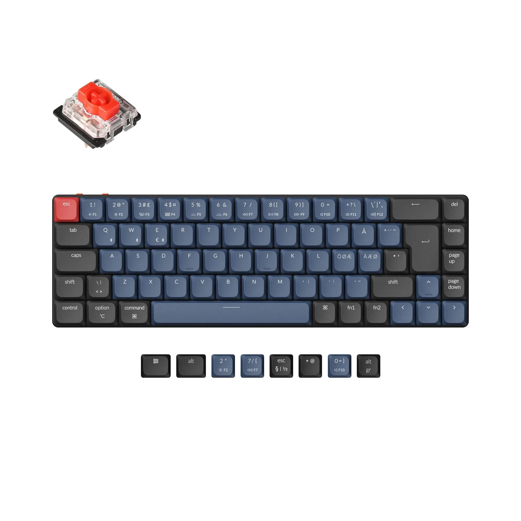 Keychron K7 Pro QMK/VIA Wireless Custom Mechanical Keyboard ISO Layout Collection