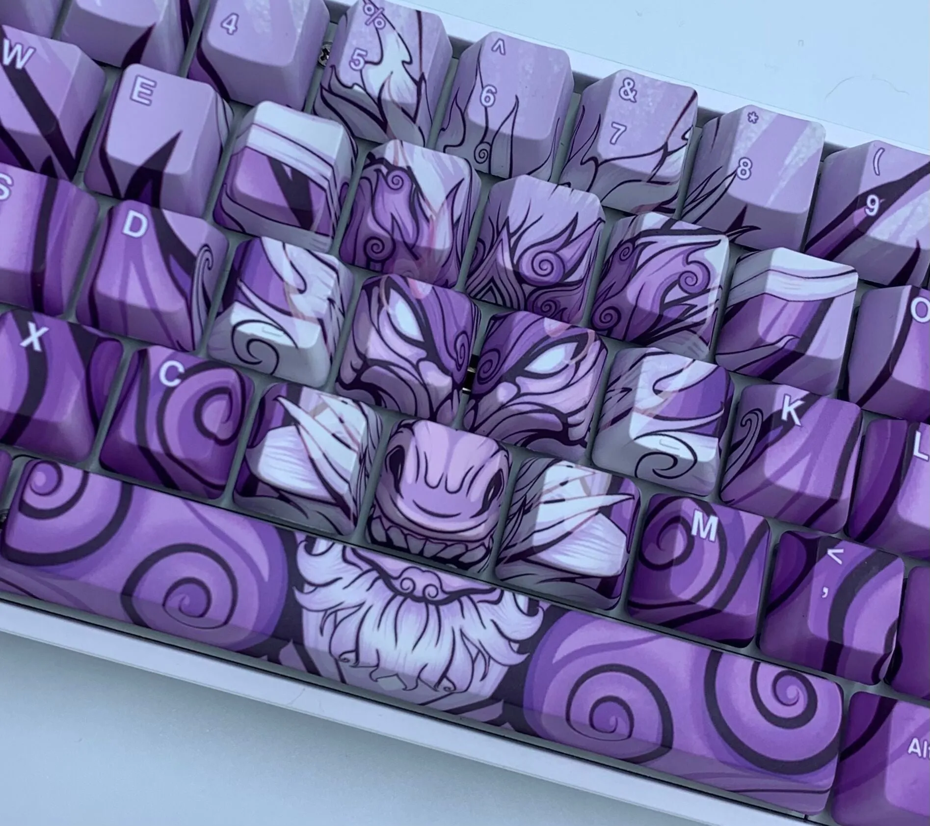 Lavender Oni Dragon Keycap Set - Alpherior Keys