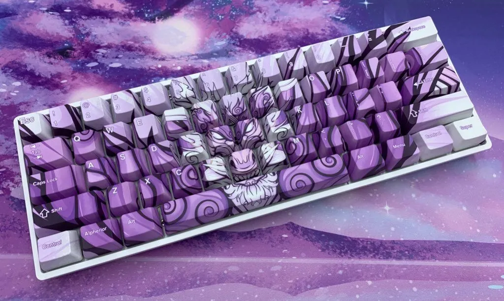 Lavender Oni Dragon Keycap Set - Alpherior Keys