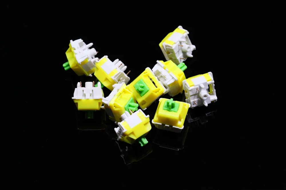 LCET Sprout Switch RGB Linear 50g Switches For Mechanical keyboard mx stem 5pin Green Yellow