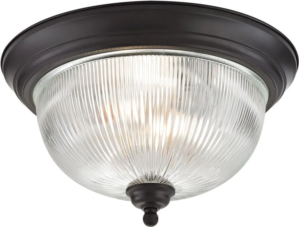 Liberty Park 3 Light Flush Mount In Oil Rubbed Bronze